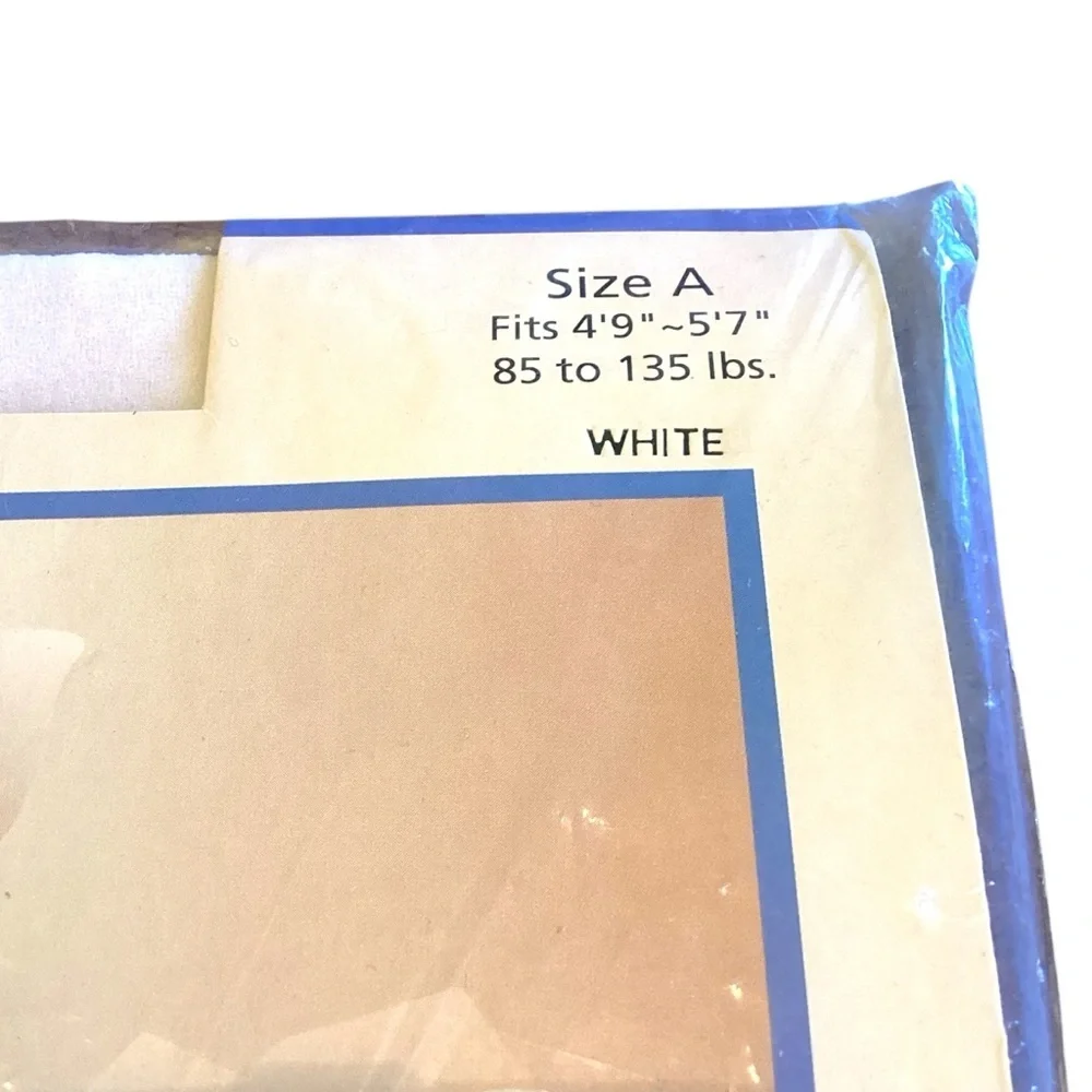 Vintage 80s 90s SABRA White Sheer Leg Pantyhose,‎ Size A Hosiery